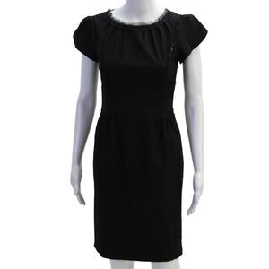 Philosophy di Alberta Ferretti Womens Short Sleeve Dress Black Size 02